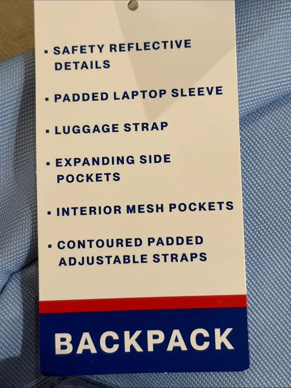 Champion Light Blue Estate Backpack With Water Bottle Pocket/NWT